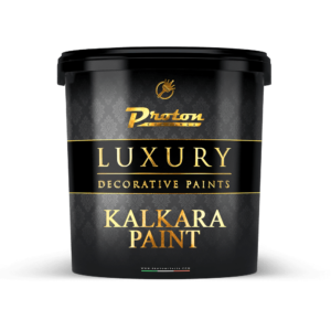Immagine di un barattolo di Kalkara Paint, una finitura minerale di alta qualità per il restauro di edifici storici.